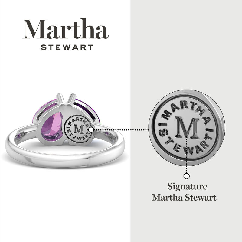 Martha Stewart 2ctw. Pink Sapphire & Amethyst Two Stone Ring In Sterling Silver image number null